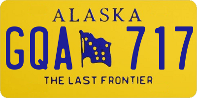 AK license plate GQA717