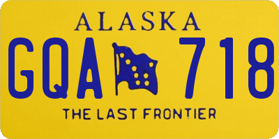AK license plate GQA718