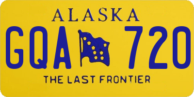 AK license plate GQA720