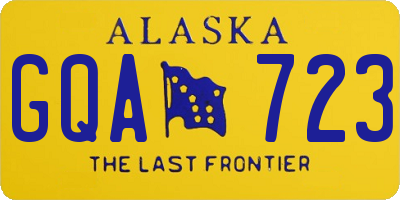 AK license plate GQA723