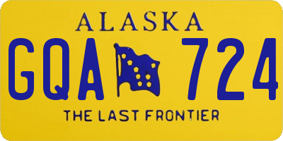 AK license plate GQA724