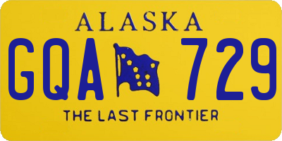 AK license plate GQA729
