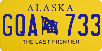 AK license plate GQA733