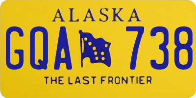 AK license plate GQA738