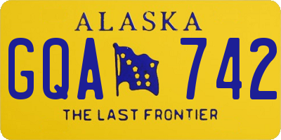 AK license plate GQA742