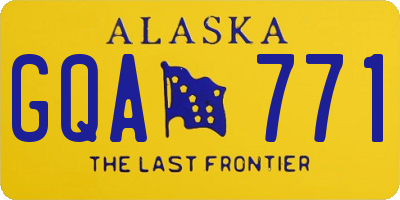 AK license plate GQA771