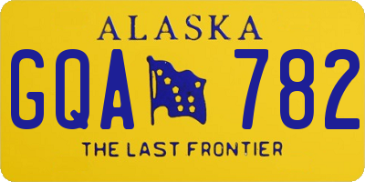 AK license plate GQA782