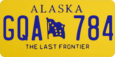 AK license plate GQA784