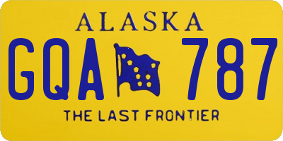 AK license plate GQA787