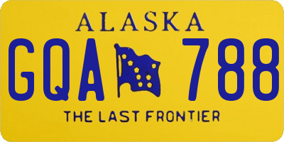 AK license plate GQA788