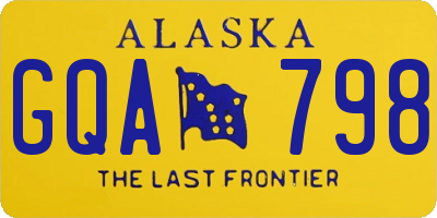 AK license plate GQA798