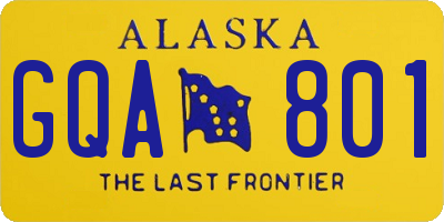 AK license plate GQA801
