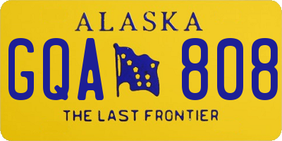 AK license plate GQA808