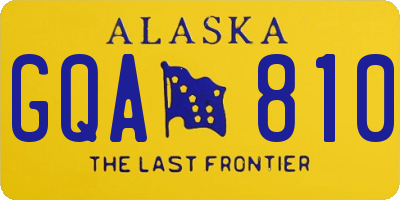 AK license plate GQA810