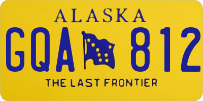 AK license plate GQA812