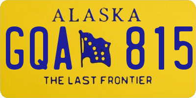 AK license plate GQA815