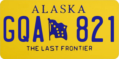 AK license plate GQA821