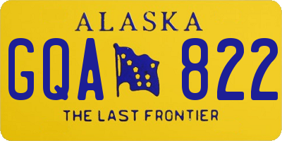 AK license plate GQA822