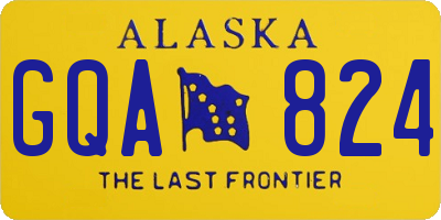 AK license plate GQA824