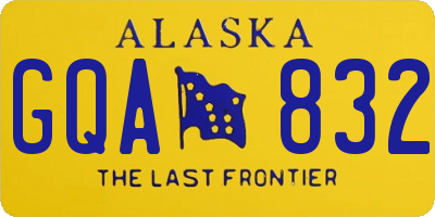 AK license plate GQA832