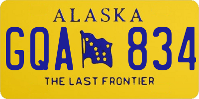 AK license plate GQA834