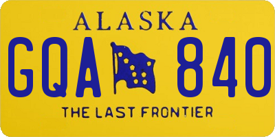 AK license plate GQA840