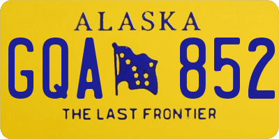 AK license plate GQA852