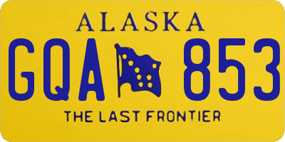 AK license plate GQA853
