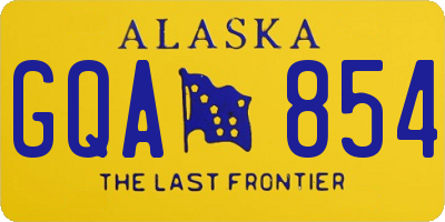 AK license plate GQA854