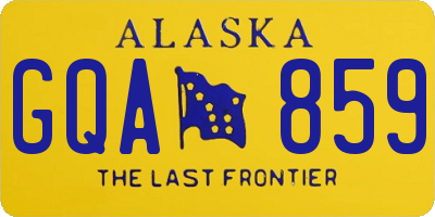 AK license plate GQA859