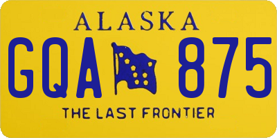 AK license plate GQA875