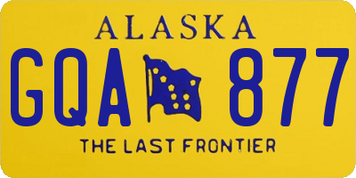 AK license plate GQA877