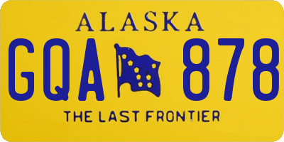 AK license plate GQA878