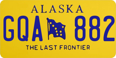 AK license plate GQA882