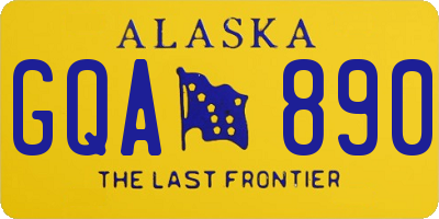 AK license plate GQA890