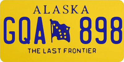 AK license plate GQA898