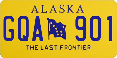 AK license plate GQA901
