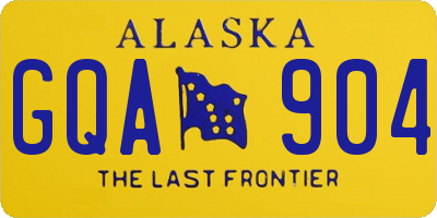AK license plate GQA904