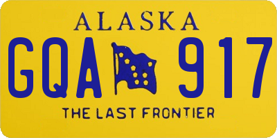 AK license plate GQA917