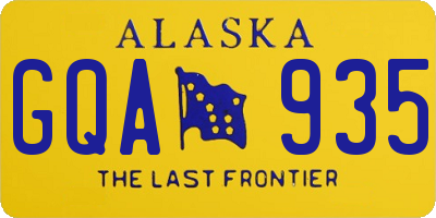 AK license plate GQA935