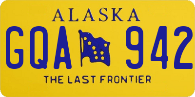 AK license plate GQA942