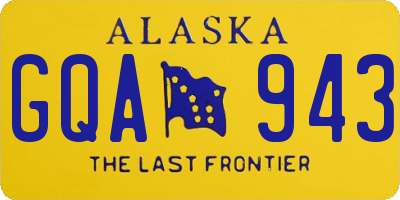 AK license plate GQA943