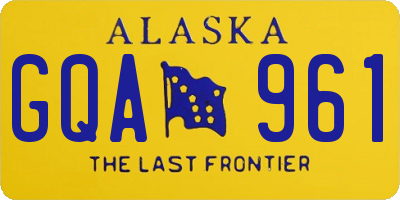 AK license plate GQA961