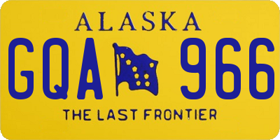 AK license plate GQA966