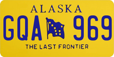 AK license plate GQA969