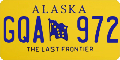 AK license plate GQA972