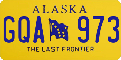 AK license plate GQA973
