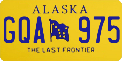 AK license plate GQA975