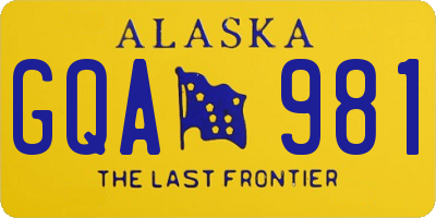 AK license plate GQA981