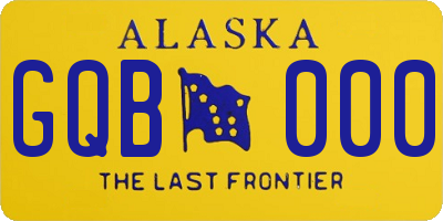AK license plate GQB000